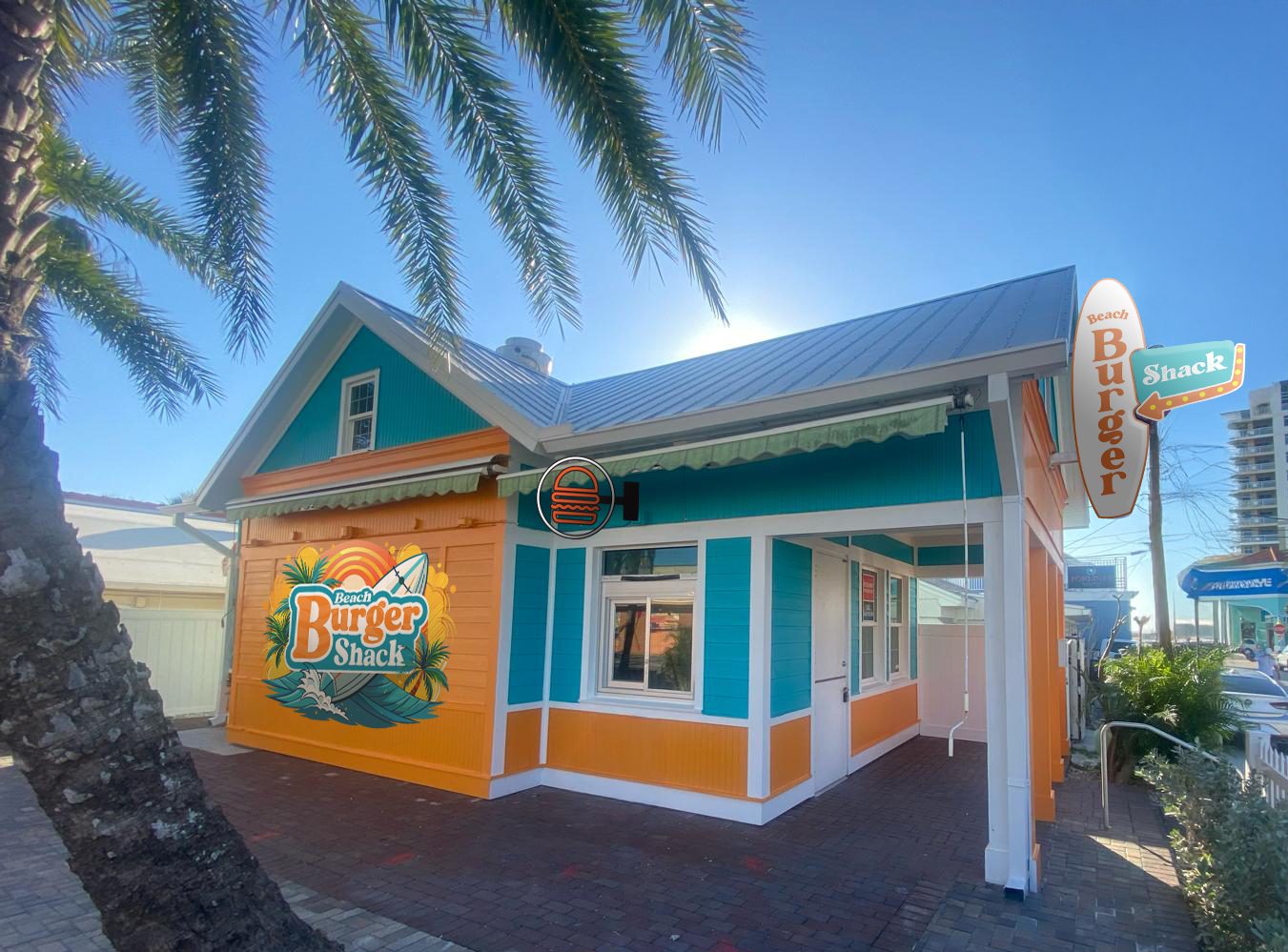 Beach Burger Shack storefront in Clearwater Beach, Florida